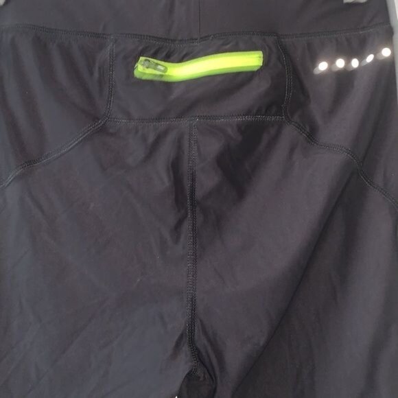 Skechers Performance Black & Neon Yellow Reflective Athletic Pants M - Picture 7 of 10